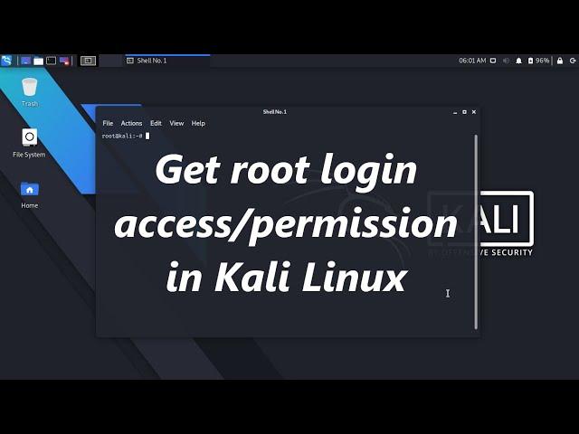 root login access in Kali Linux