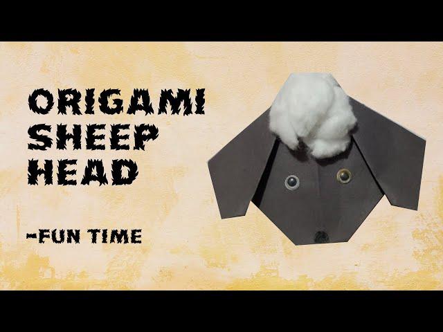 How to fold an Origami Sheep Head || Paper Sheep @funtime1213