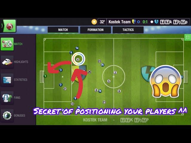 Top Eleven 2023 : Secret of positioning your players ^^ Top Eleven How to win 2022 ^^