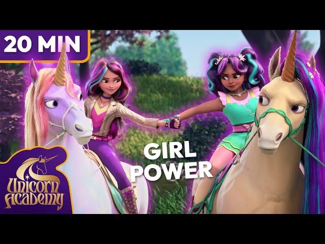 All The BEST GIRL POWER MOMENTS from Unicorn Academy  | Cartoons for Kids