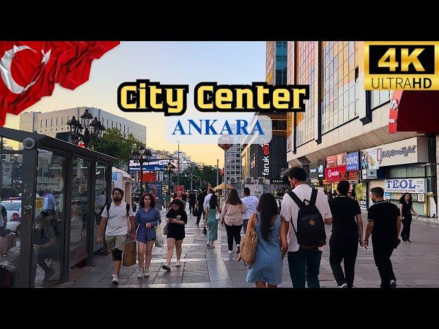 ANKARA Kızılay Street  Walking Tour Türkiye 4K