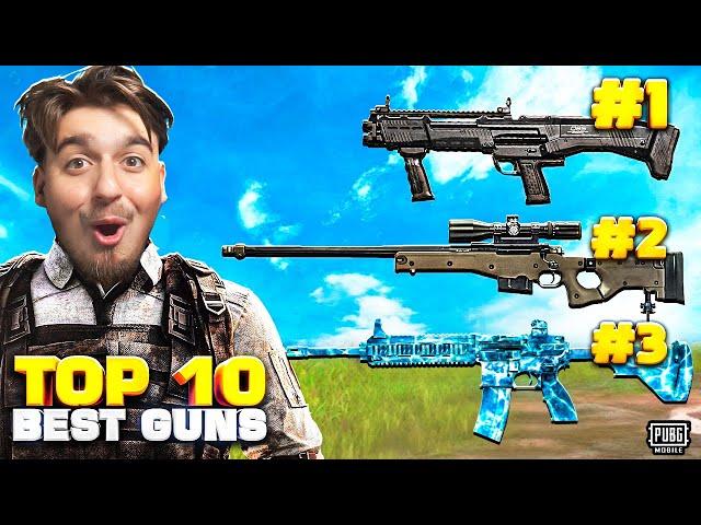 TOP 10 BEST GUNS IN PUBG MOBILE & BGMI...