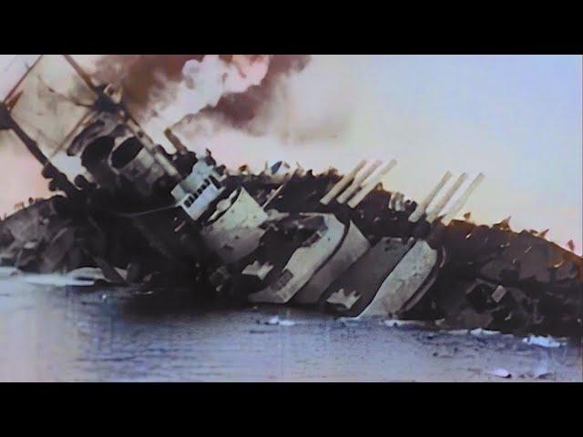 WWI Footage // Colorized & HD Restoration — Sinking of the SMS Szent István, 1918