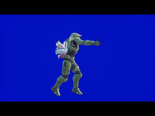 Master Chief Top 10 Dances/Emotes in Fortnite! Green Screen (2021 HD) (Chroma Blue)