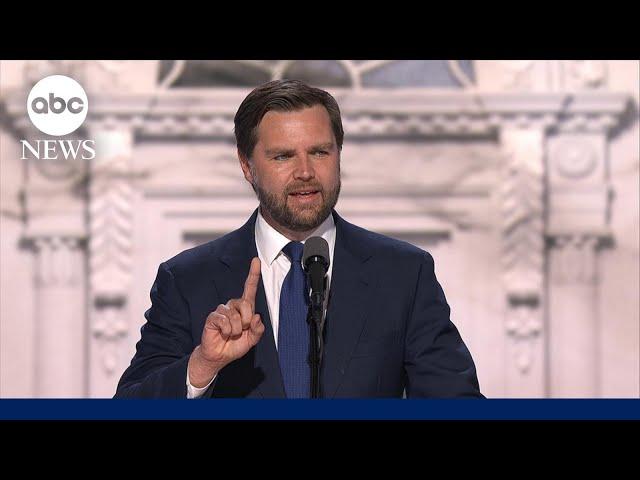 FULL SPEECH: JD Vance delivers keynote address as Trump’s running mate at RNC