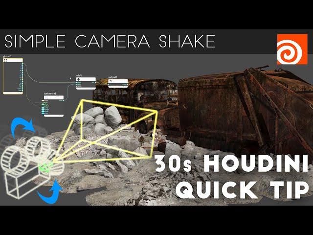 Houdini 30s Quick Tip #17 - Simple Camera Shake with CHOPS