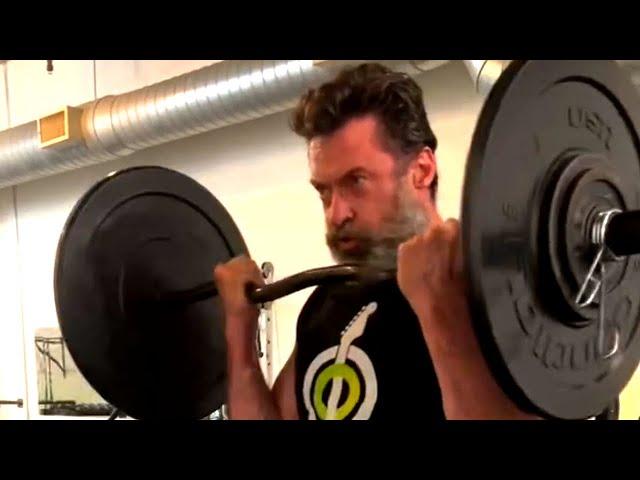 Hugh Jackman workout for Wolverine 2024 Deadpool 3 "Becoming Wolverine Again"