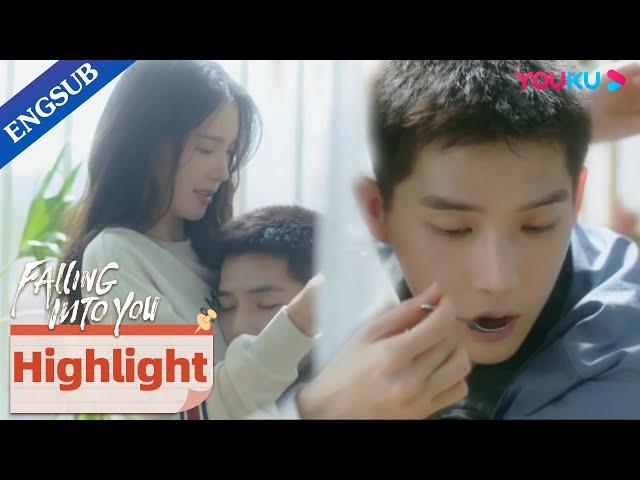 My young boyfriend won't take the medicine unless I hand feed him | Falling into You | YOUKU