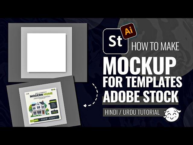 How to Create Social Media Post Mockup Design for Adobe Stock  HindiUrdu Tutorial