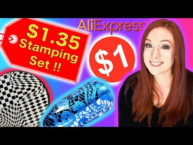 $1 STAMPING NAIL ART Part 3. $1.35 STAMPING KIT?! Aliexpress Stamping Polish, Plates & Stampers.