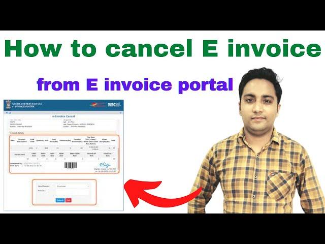 How to cancel E invoice from E invoice portal | E invoive | @Ntyagi