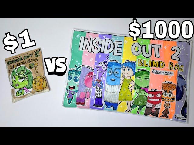 $1 vs $100 BLIND BAG! | INSIDE OUT 2 Edition | ASMR DIY Paper Squishy