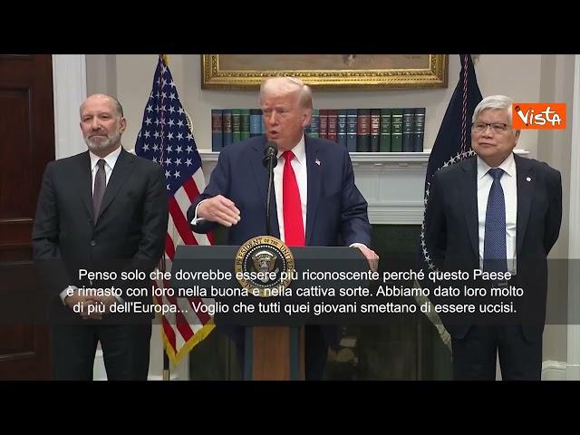 Trump: "Zelensky non vuole la pace, non lo sopporteremo più" - SOTTOTITOLI