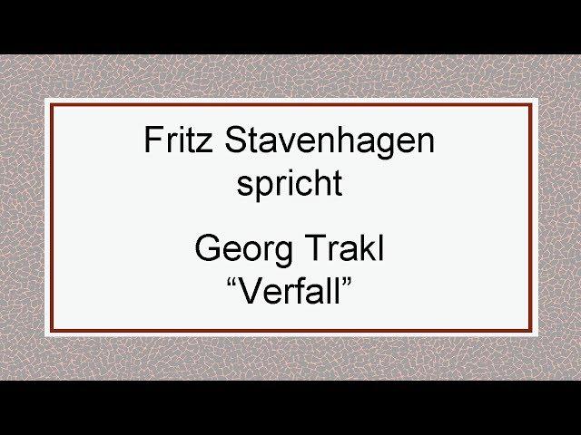 Georg Trakl „Verfall"