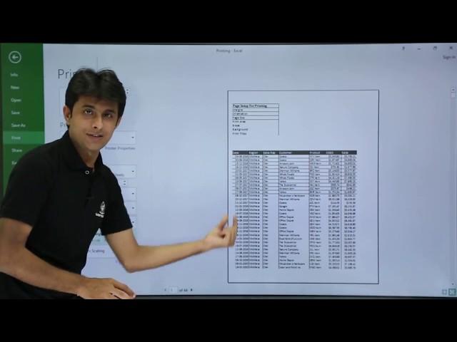 MS Excel - Print Page Setup & Print Data Tips