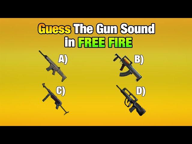 GUESS THE GUN SOUND CHALLENGE | GARENA FREE FIRE | FREE FIRE QUIZ QUESTION ANSWER | FREE FIRE QUIZ