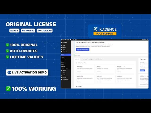 Kadence Theme Bundle with License Key | Premium WordPress Theme at cheap price | Lifetime Activation
