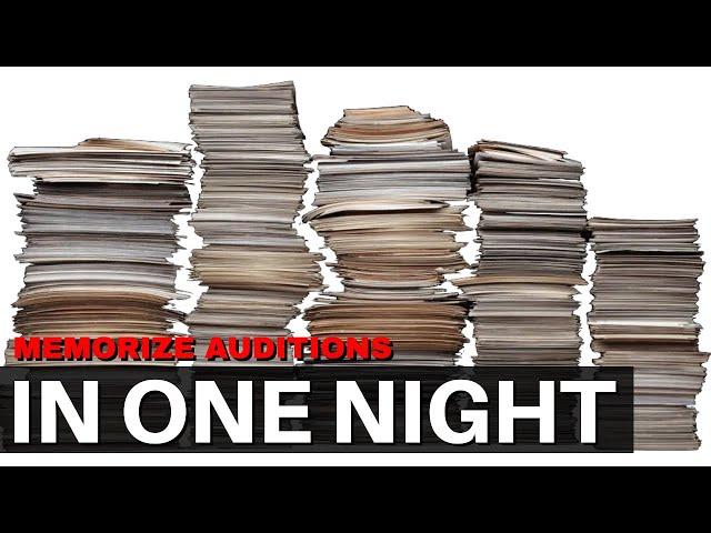 Memorize Lines for an Audition | How to Memorize Scripts for Acting