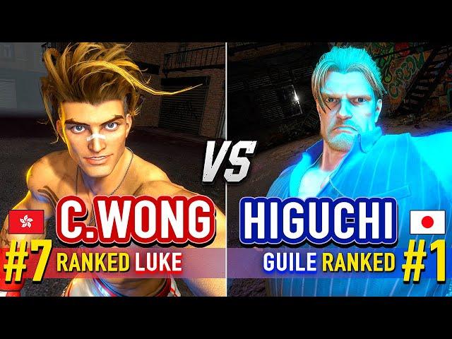 SF6  CHRIS WONG (#7 Ranked Luke) vs HIGUCHI (#1 Ranked Guile)  SF6 High Level Gameplay