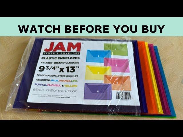 JAM PAPER Plastic Envelopes with Hook & Loop Closure Review