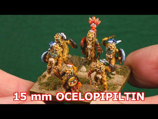 15 mm Aztec Jaguar Warriors - 3D Resin Figures for Wargames