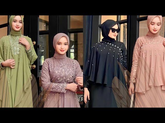 30 Model Gamis Kombinasi Brokat Terbaru 2023 Mewah dan Elegan