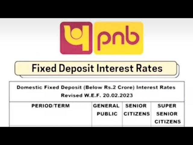 pnb fixed deposit interest rates 2023 | pnb FD interest 2023 #pnbfd2023 #pnbfdinterest2023 #pnbfd