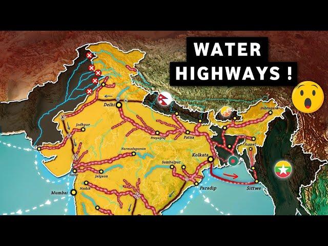 India's Crazy Upcoming Water Highway Project | Inland Waterways Project India