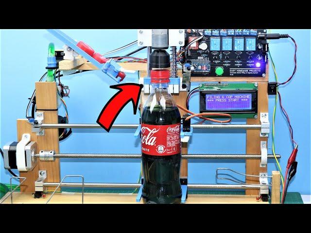 DIY 500ml Bottle Filling and Capping Machine Using Arduino & Flow Sensor