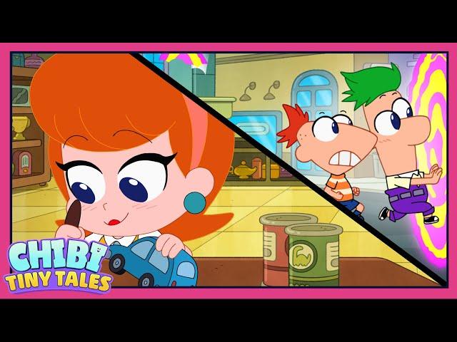Phineas & Ferb Chibi Tiny Tales | Hamster & Gretel x Milo Murphy | Life with Linda | @disneychannel