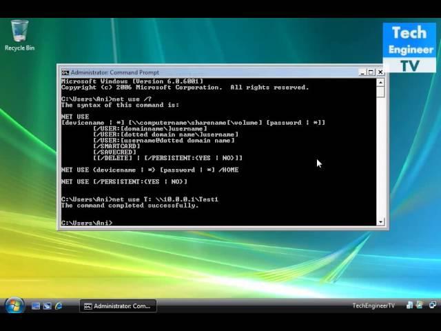 Mapping of Network Drives in Windows Clients via Command Prompt