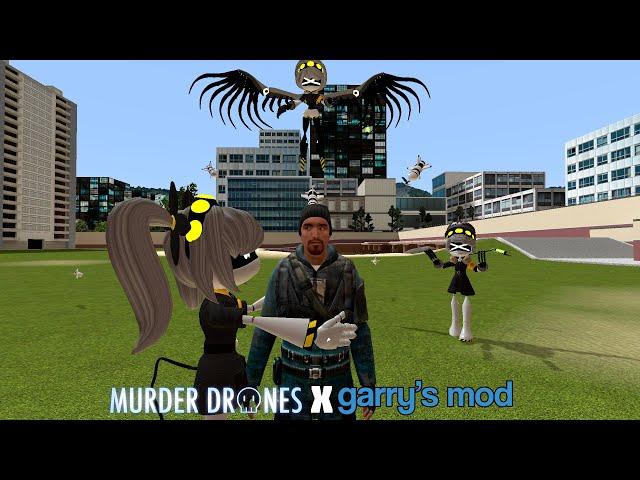 Убегаю От Дронов Убийц (Murder Drones) В Garry's Mod.