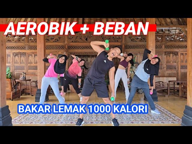 AEROBIK + BEBAN BANTAI LEMAK PINGGANG-PERUT-LENGAN DAN PAHA