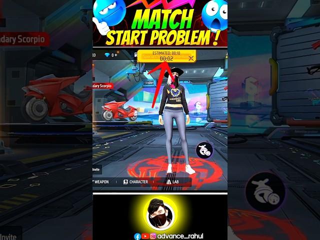 Free Fire Match start problem  | Match not starting problem ff ||  #freefireshorts #advancerahul