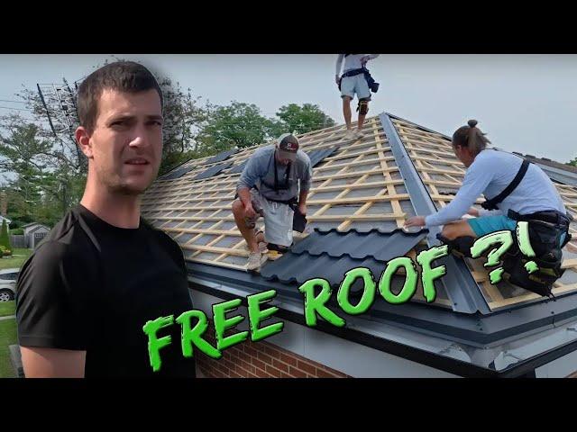 Man hasn't SEEN his ROOF look THIS good in 8 Years - WE TRANSFORMED this old roof FOR FREE