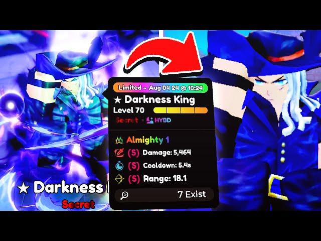 Unlocking 0.01% IMPOSSIBLE Almighty Darkness King In Anime Defenders