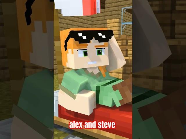 alex and steve #minecraft #yessmartypieisindiandream #tg    #anime #herobrinesmpyessmartypie