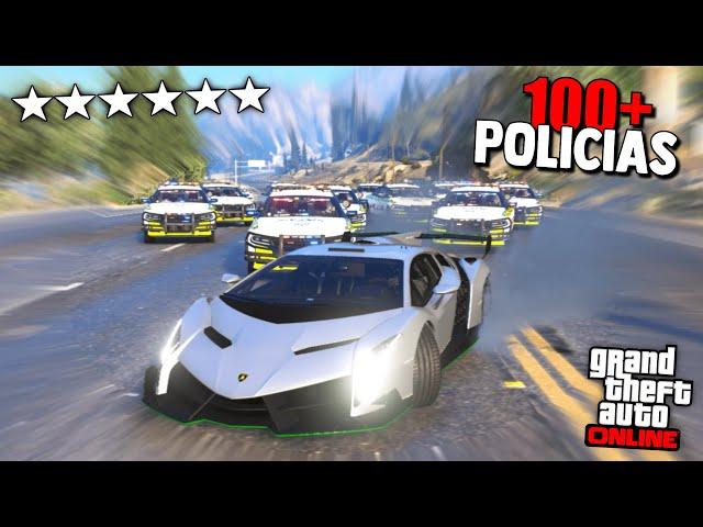 100+ POLICIAS nos PERSIGUEN por TODA la CIUDAD!  | GTA5 RP