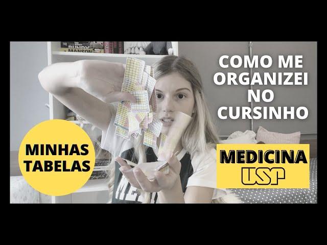 COMO ME ORGANIZEI NO CURSINHO || MEDICINA USP || Verena Paccola