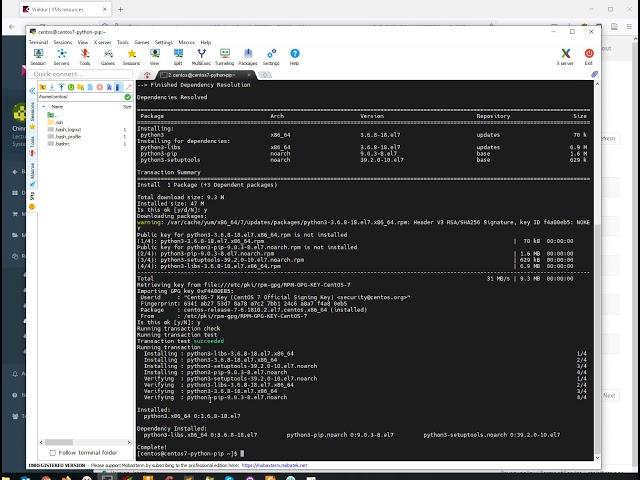 Installing python3 and pip3 on Centos7