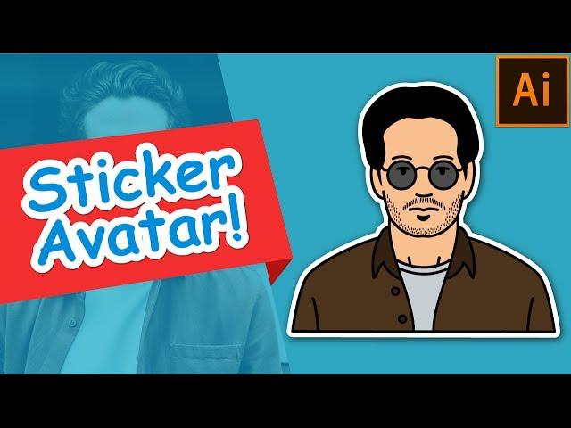 How to make Sticker Avatar | Illustrator Tutorial