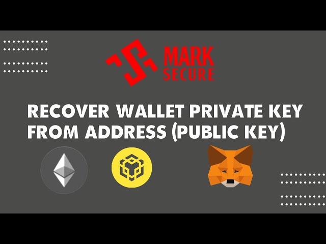 RECOVER WALLET PRIVATE KEY FROM ADDRESS (PUBLIC KEY) Easy Tutorial 2023
