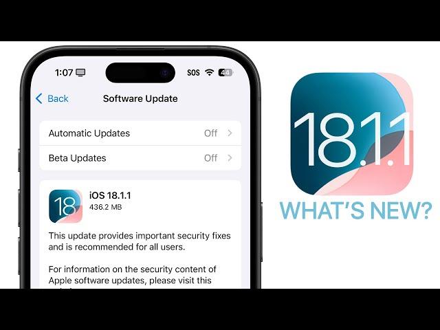 iOS 18.1.1 Released - What's New?