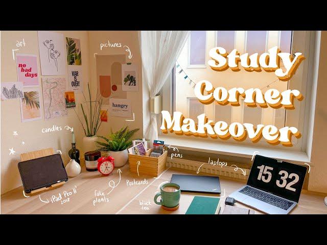 STUDY DESK MAKEOVER | Simple & Aesthetic 