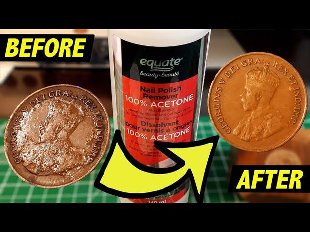 Cleaning Coins with 100% Pure ACETONE