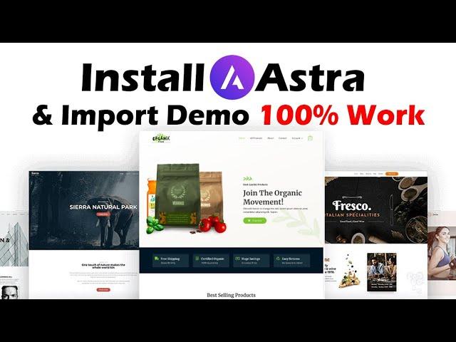 How to Install Astra Theme in WordPress and Import Demo Templates Full Setup