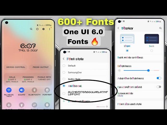 One UI 6.0 Samsung 600+ Fonts  All Galaxy Smartphones  How To install