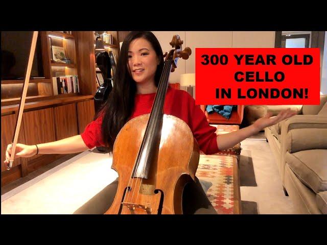 Trying 300 Year Old Cello & Jacqueline Du Pre's bow in London!