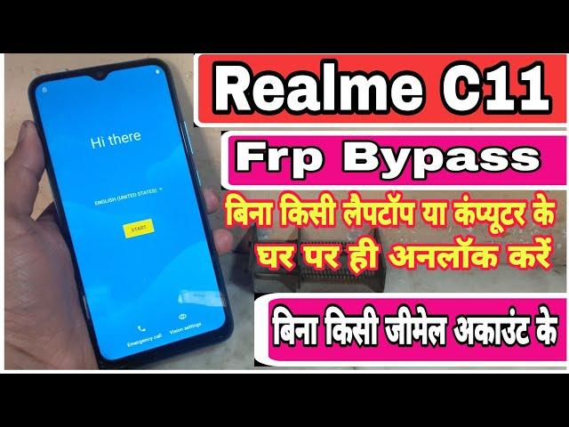 Realme C11 (RMX3231) Frp Bypass/Google Lock Bypass Without Laptop & Pc By A2z Salution 2022