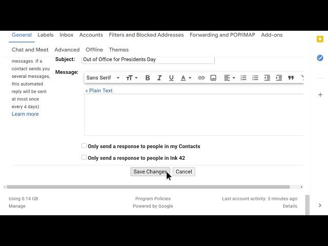 How to: Change default text in Gmail using Google Workspace for business